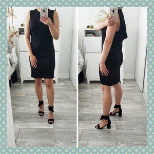 BNWT T by Alexander Wang Drape-Back Pique Dress